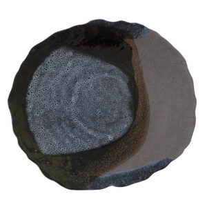 Smoky Gray Wabi-Style Dinner Plate