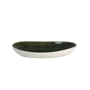 Curved Storm Gray Oval Serving Platter