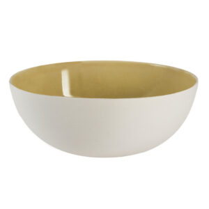 Elegant Broom Yellow Serving Bowl